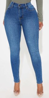Tvarujúce džínsové skinny nohavice s vysokým pásom