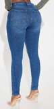 Tvarujúce džínsové skinny nohavice s vysokým pásom