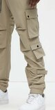 Pánske khaki cargo tepláky s vreckami