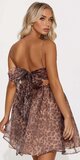Babydoll mini šaty s leopardím vzorom