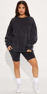 Oversize pohodlný set s biker šortkami
