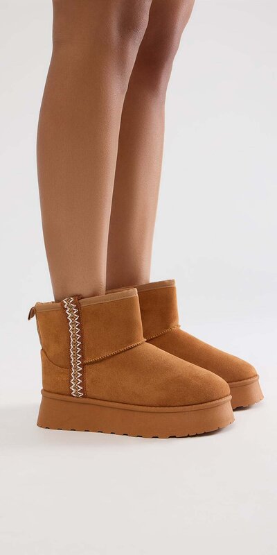 Hnedé zimné členkové čižmy s kožušinkou