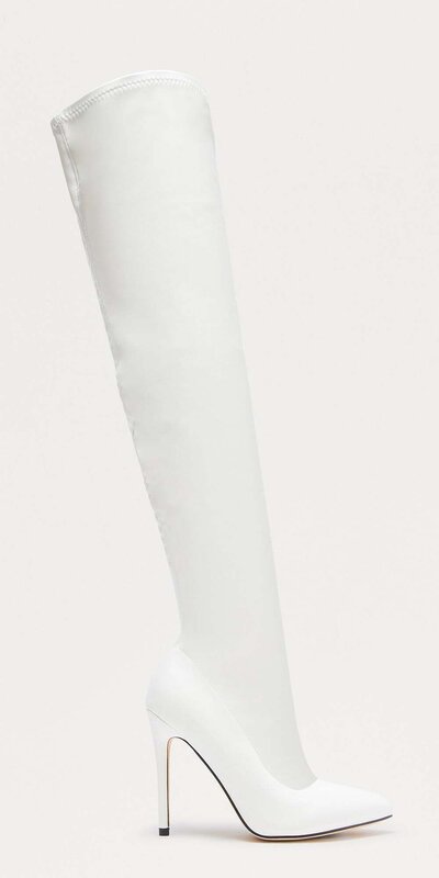 Vysoké čižmy v bielej farbe Biela