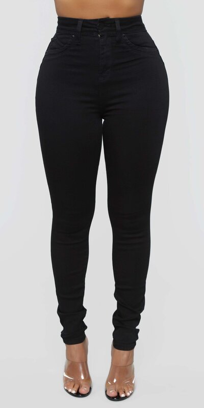 Čierne ultra high waist skinny džínsy s formujúcim efektom