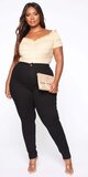 Čierne skinny džínsy Luxe s ultra vysokým pásom
