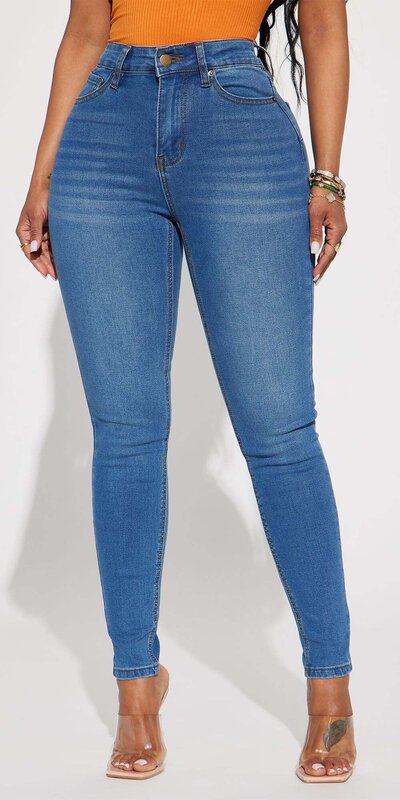 Modré skinny džínsy Vibe Check s tvarujúcim efektom