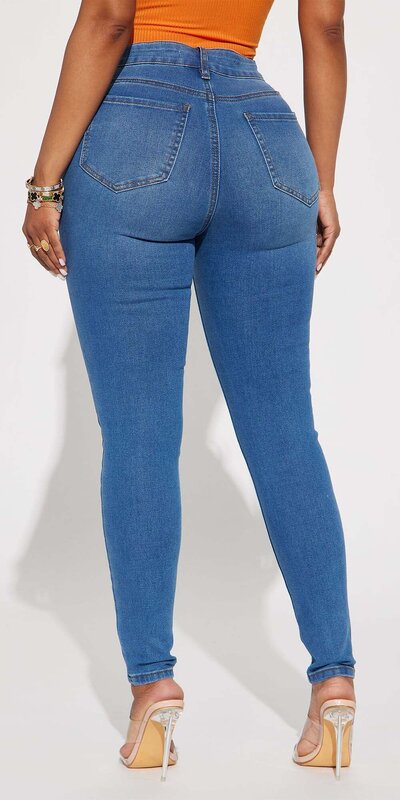 Modré skinny džínsy Vibe Check s tvarujúcim efektom