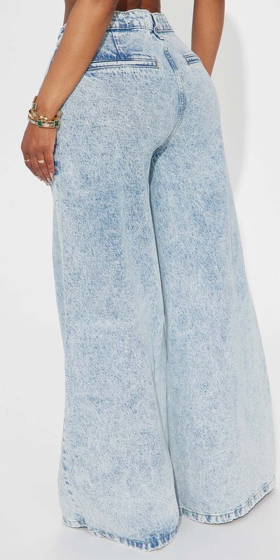 Oprané baggy džínsy s vysokým pásom