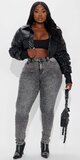 Šedé acid washed skinny džínsy Tall s vysokým pásom