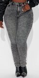 Šedé acid washed skinny džínsy Tall s vysokým pásom