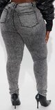 Šedé acid washed skinny džínsy Tall s vysokým pásom