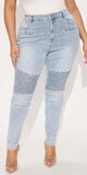 Svetlomodré moto skinny džínsy s vysokým pásom