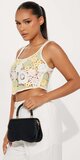 Čierna mini crossbody kabelka z umelej kože s preklopným zapínaním
