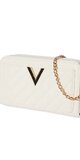 Biela prešívaná crossbody kabelka s retiazkovým popruhom