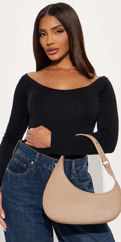 Béžová ramenná kabelka z eko kože so štruktúrovaným povrchom