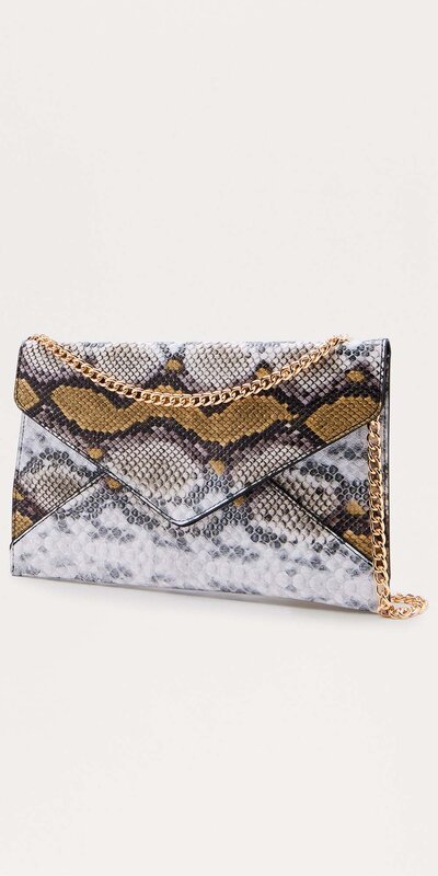 Multicolor listová kabelka z umelej kože s krokodíliou textúrou