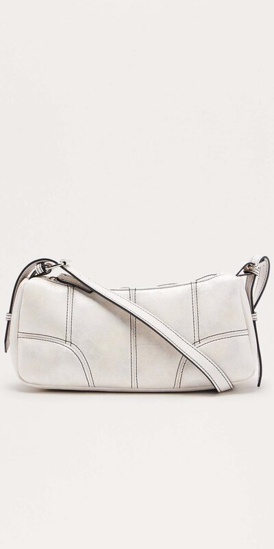 Béžová ramenná kabelka s horným zapínaním na zips