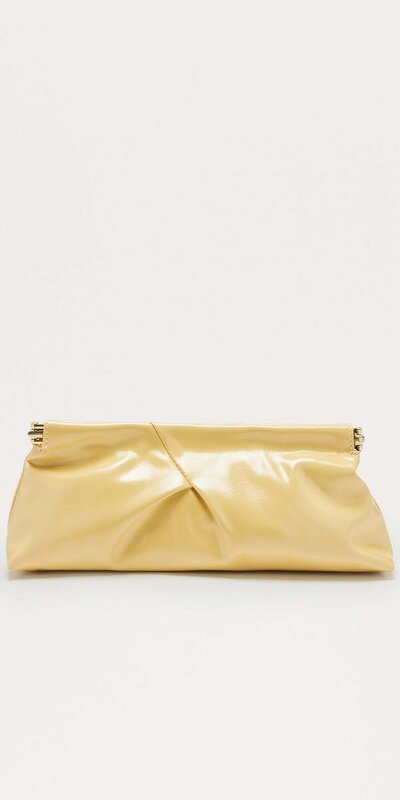 Béžová listová kabelka z umelej kože