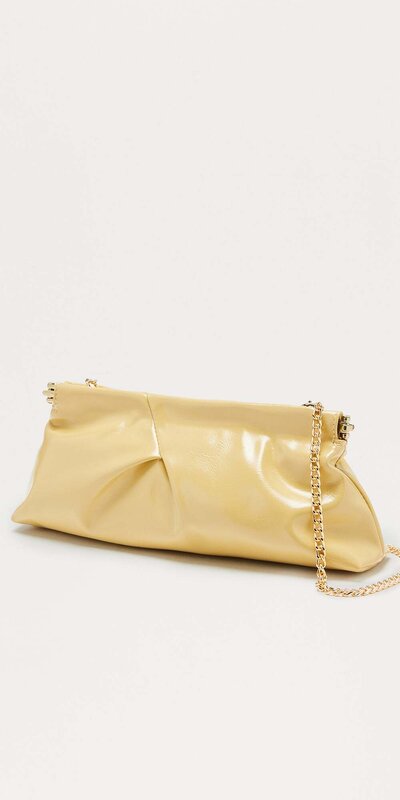 Béžová listová kabelka z umelej kože