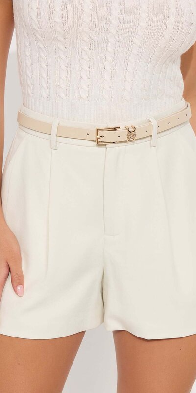 Súprava troch opaskov v béžovej, hnedej a čiernej farbe z umelej kože