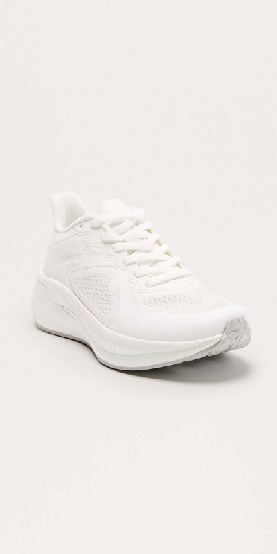 Dámske pletené tenisky s nízkym strihom v bielej farbe Biela