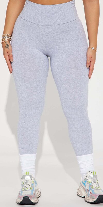 Šedé teplákové legíny BASIC