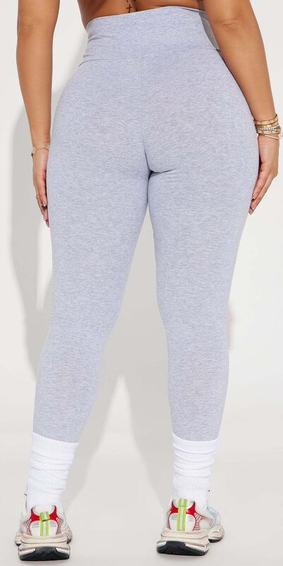 Šedé teplákové legíny BASIC