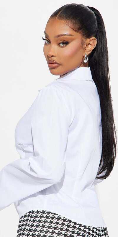 Biela popelínová košeľa s rozšírenými rukávmi