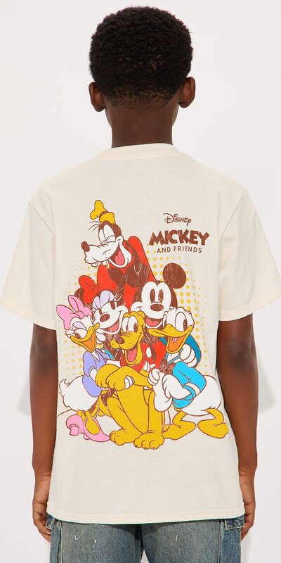 Detské béžové tričko Mini Disney Mickey And Friends s potlačou