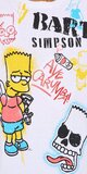 Detské biele tričko Mini Bart Simpson s graffiti potlačou