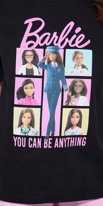 Detské čierne tričko Mini Barbie