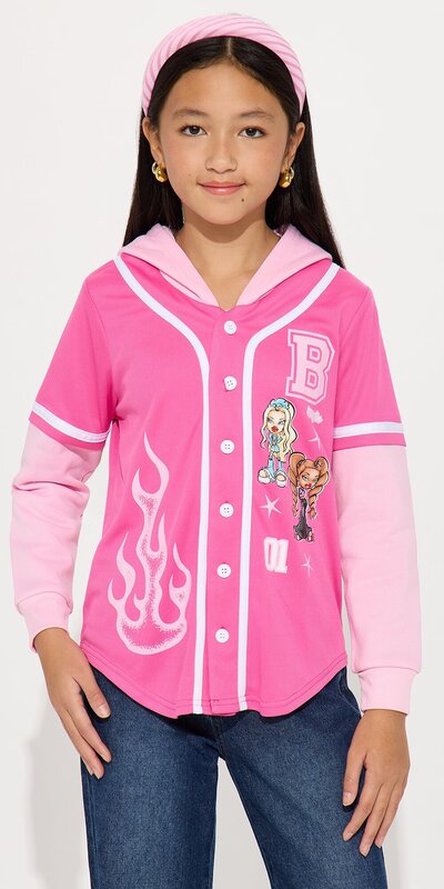 Detské ružové tričko s kapucňou