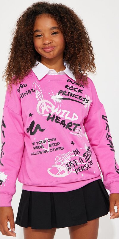 Detská ružová oversize mikina z flísu