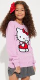 Ružový sveter s motívom Hello Kitty Wink
