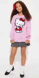 Ružový sveter s motívom Hello Kitty Wink