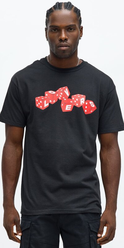 Čierne tričko Lovers Game s potlačou