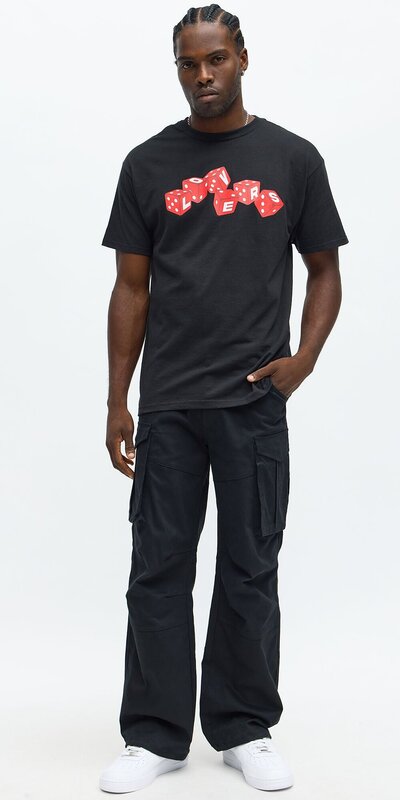 Čierne tričko Lovers Game s potlačou