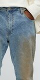 Svetlomodré stacked skinny džínsy s kovovými detailmi