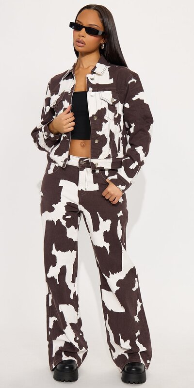 Hnedá rifľová bunda s leopardím golierom