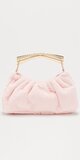 Satchel kabelka s ružovým kožušinovým povrchom