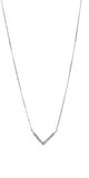 Strieborný náhrdelník s jemným V príveskom