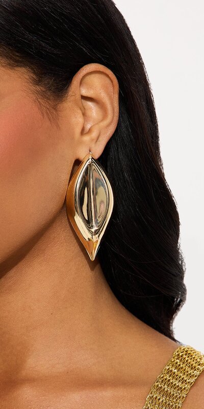 Náušnice Pompei v zlatej farbe