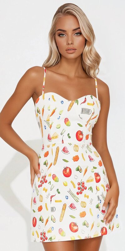 Viacfarebné mini šaty s korzetovým pásom a tenkými ramienkami