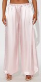 Saténové balónové nohavice s vysokým pásom v ružovej farbe
