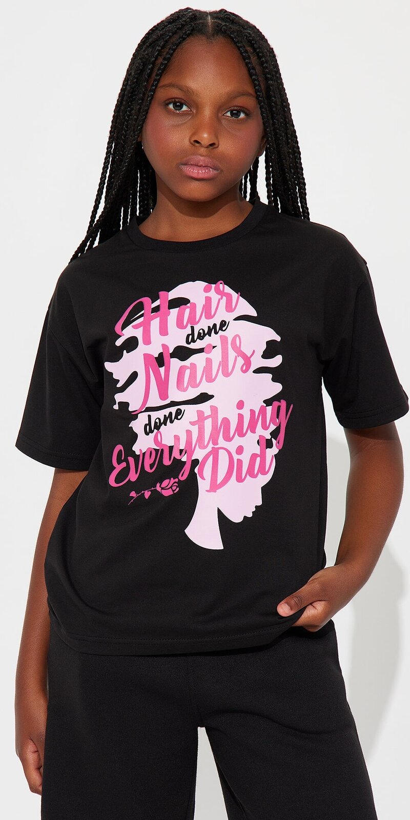 Dvojdielny set s tričkom a cargo kraťasmi s potlačou v čiernej farbe