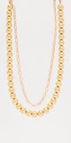 Vrstvený retiazkový náhrdelník v zlatej farbe