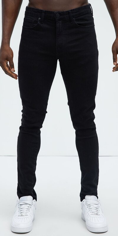 Pánske skinny rifle v čiernej farbe s úzkym strihom