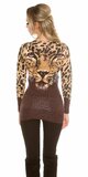 Leopardí dámsky sveter Leopard
