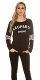 Dámsky sveter ,,Leopard,, Čierna
