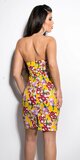Dámske šaty s mašľou a kvetinovým vzorom Žltá